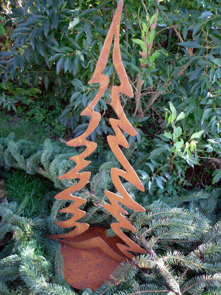 details zu tanne aus metall offen, weihnachtsbaum , edelrost, rost, 80